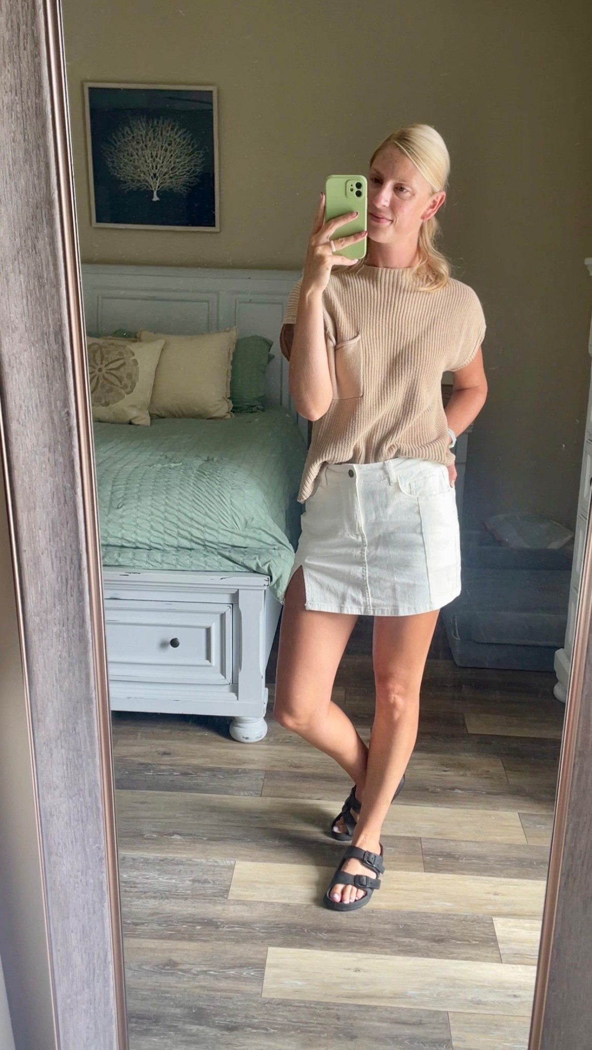 Fall outfit denim skirt denim skort sweater top fall fashion 

#LTKStyleTip #LTKFindsUnder50 #LTKSeasonal