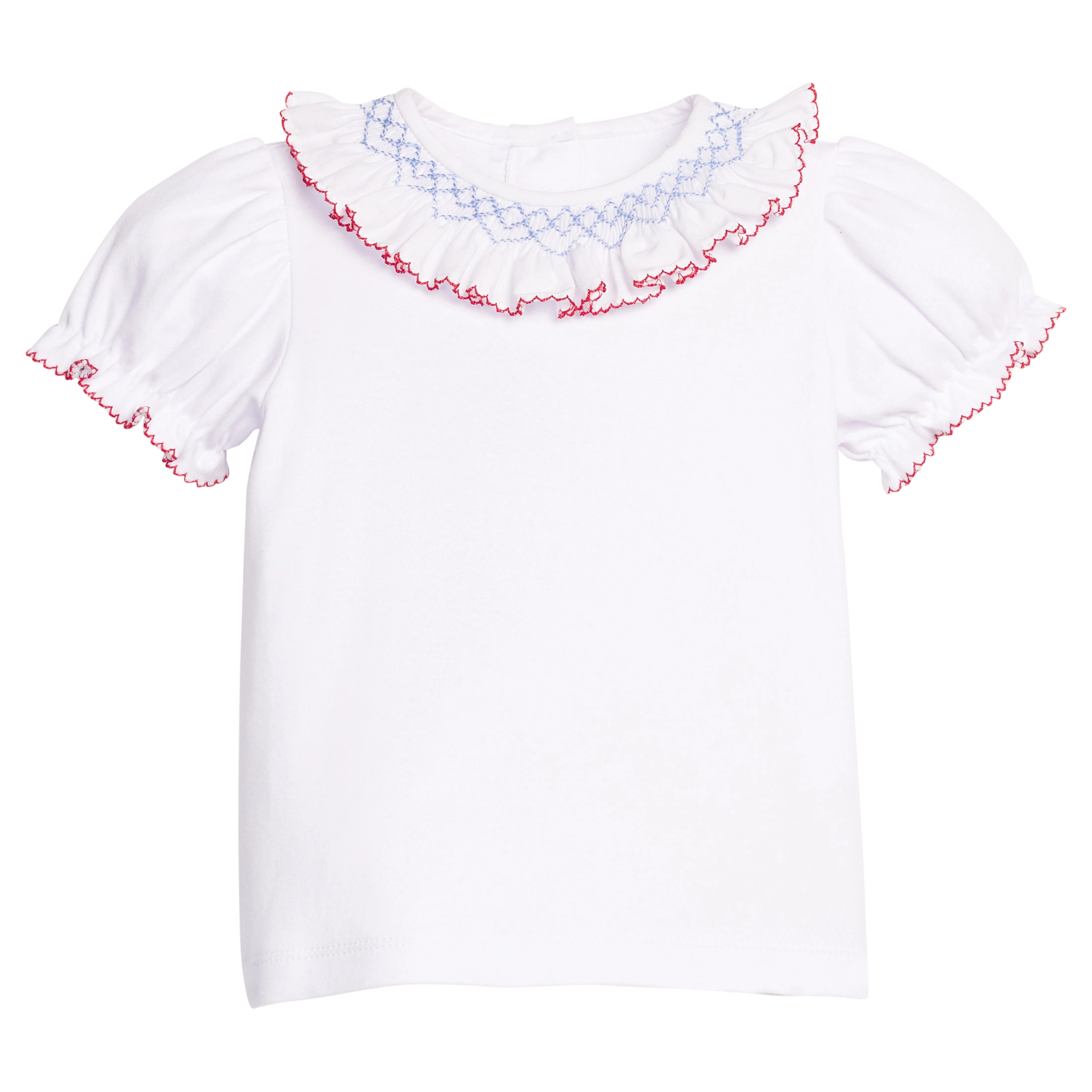 Short Sleeve Smocked Madeline Blouse - 4th of July Blouse | Little English