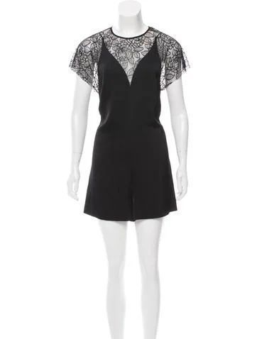 Lover Lace-Accented Short Sleeve Romper | The Real Real, Inc.