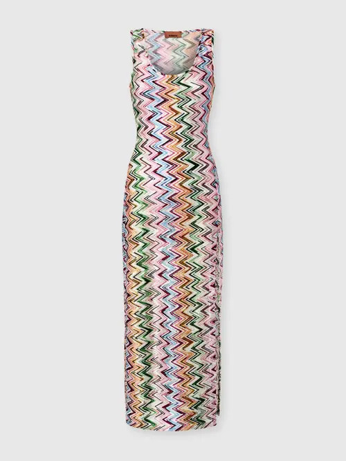 Missoni Long Cover-up In Stretch Viscose With Lace And Zigzag Motif in Multicoloured at Nordstrom, Size 44 It | Nordstrom