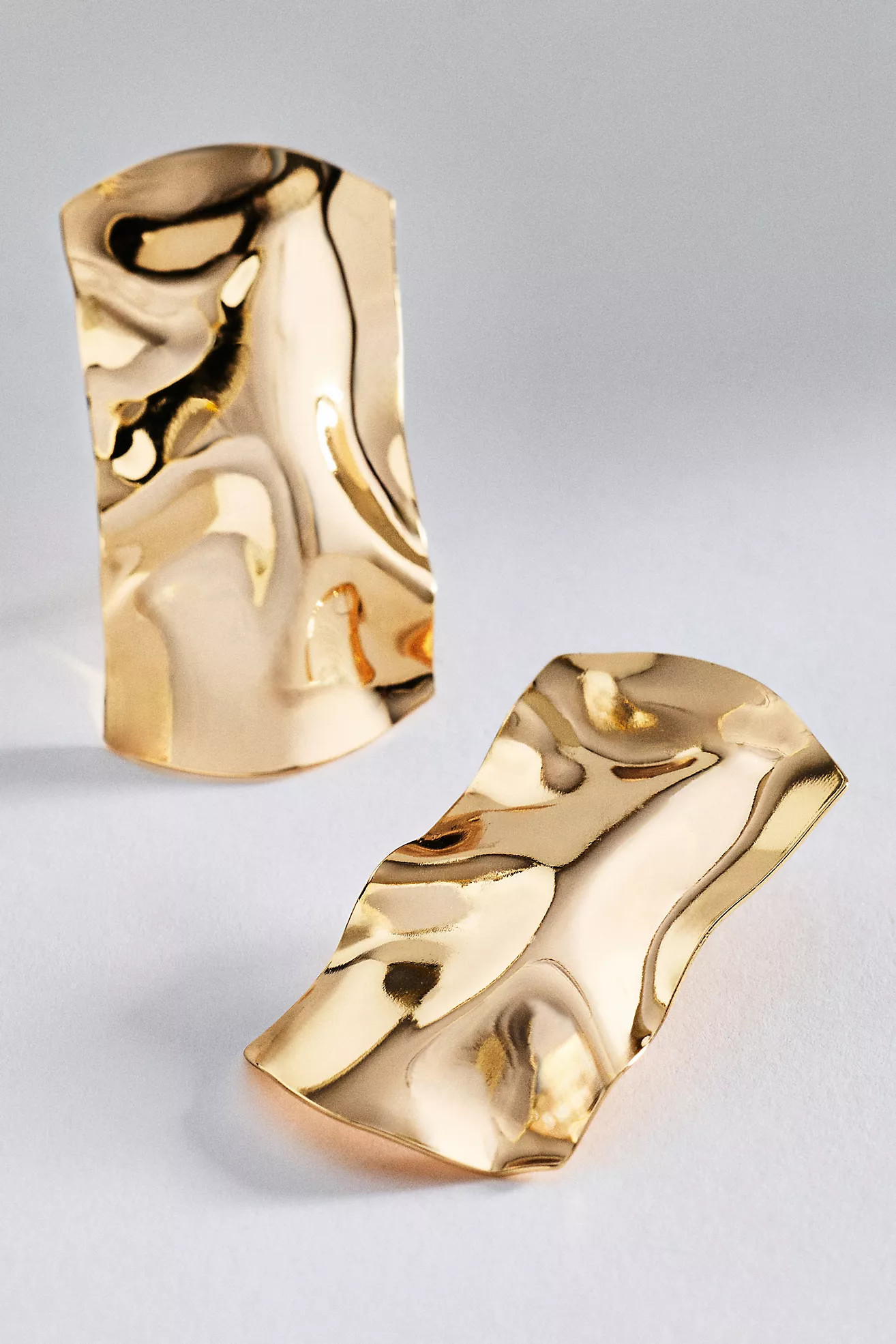 Hammered Metal Rectangular Earrings | Anthropologie (US)