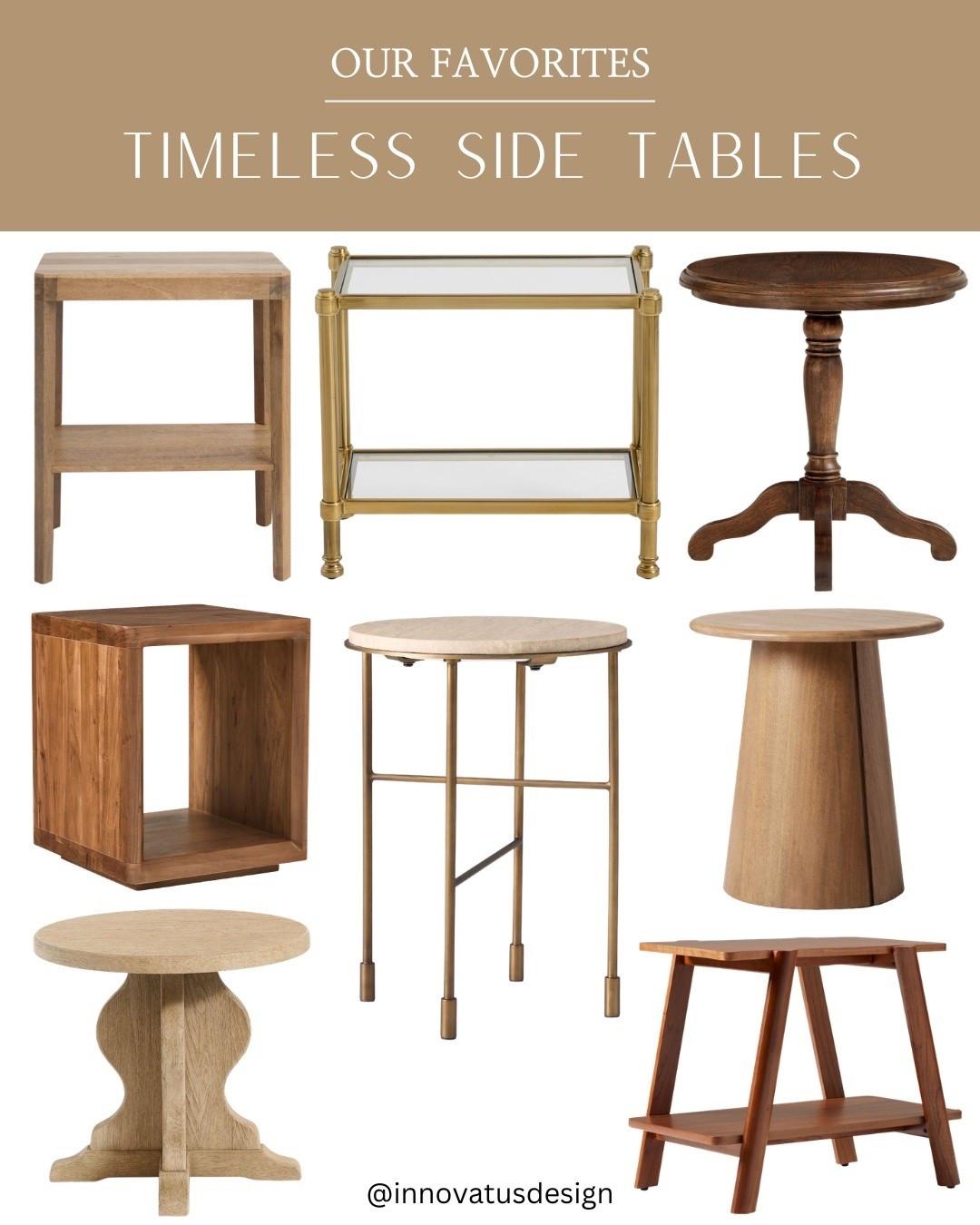 These timeless side tables are perfect for using beside sofas, accent chairs or even as nightstands! Use natural wood and brass to add a timeless look to your home.

#LTKhome #LTKfamily #LTKsale
