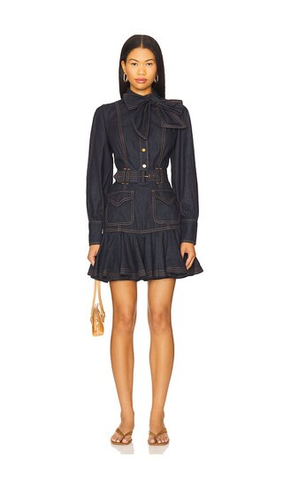 Zimmermann Denim Flip Dress in Blue. - size 1/S | Revolve Clothing (Global)