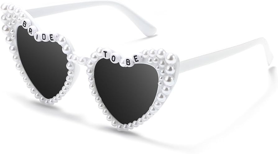 Etercycle Heart Sunglasses, Bride to Be Gifts Bachelorette Party Bride Sunglasses, Cute Glasses f... | Amazon (US)