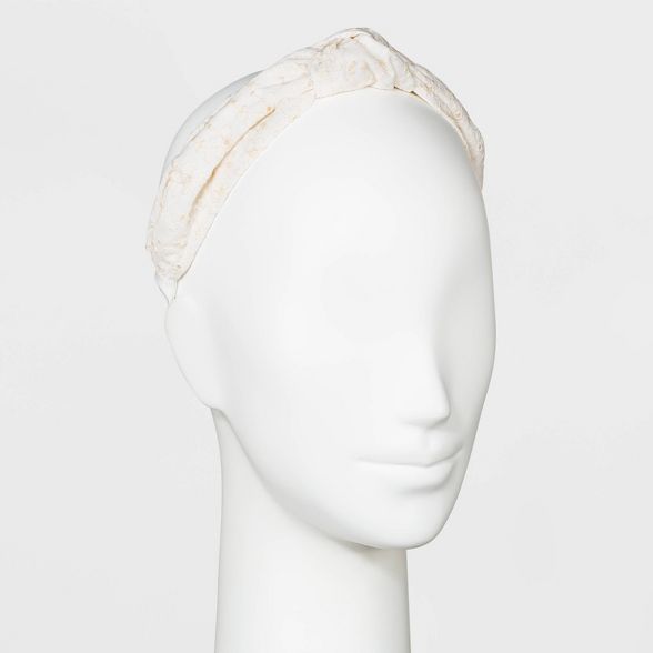 Eyelet Knot Headband - Universal Thread™ White | Target