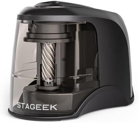 STAGEEK Electric Pencil Sharpener, Plug in or USB/Battery Operated. Fits No.2 and Colored Pencils... | Amazon (US)