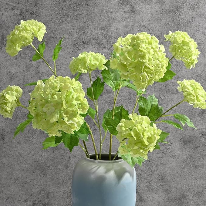 Waipfaru 4PCS Hydrangea Artificial Flowers, Real Touch Flowers, 26.8" Faux Hydrangea Flowers, Lat... | Amazon (US)