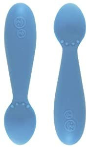 Amazon.com : ezpz Tiny Spoon (2 Pack in Lime) - 100% Silicone Spoons for Baby Led Weaning + Puree... | Amazon (US)