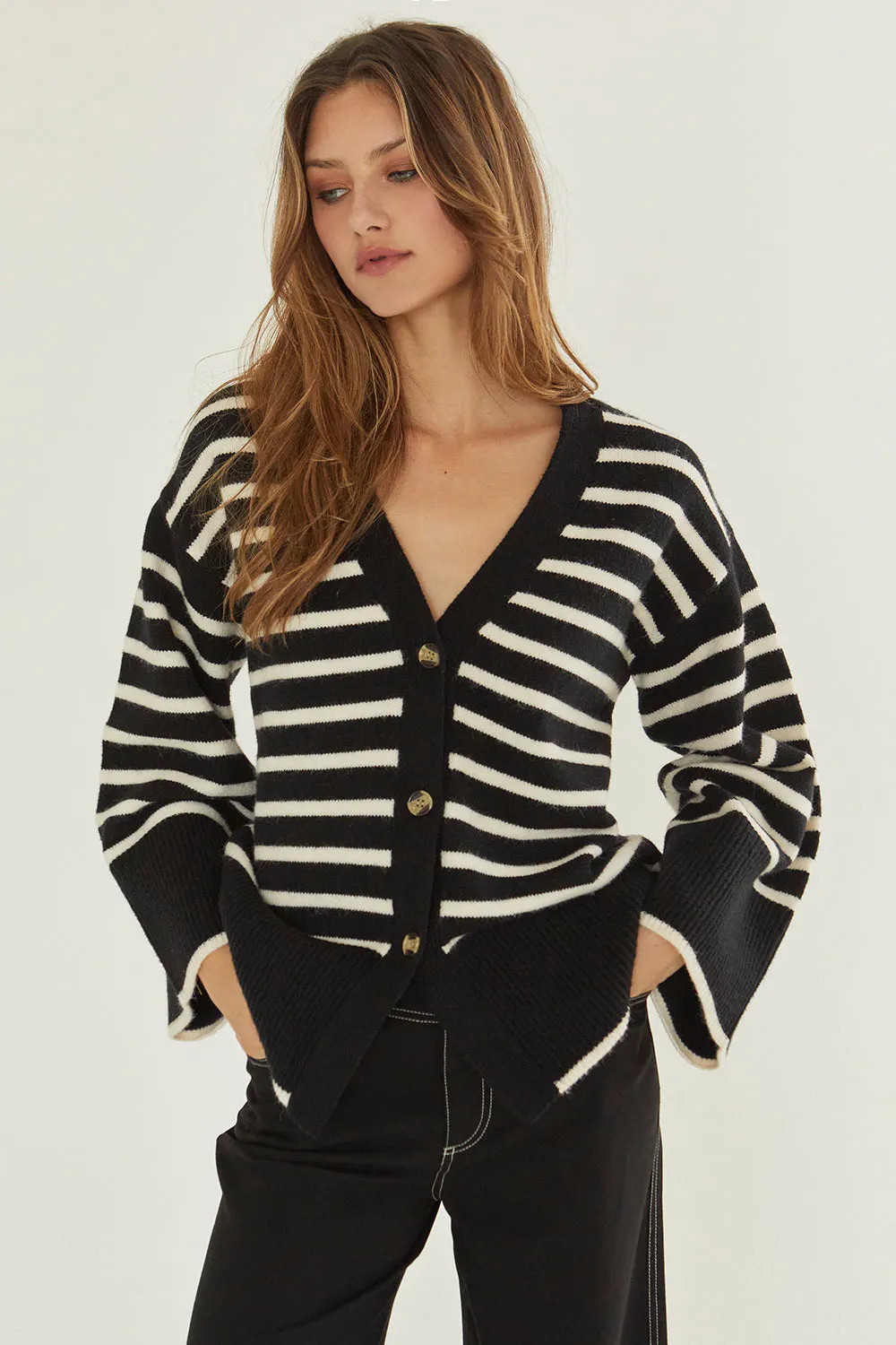 Crescent Laura Stripe Cardigan | Verishop
