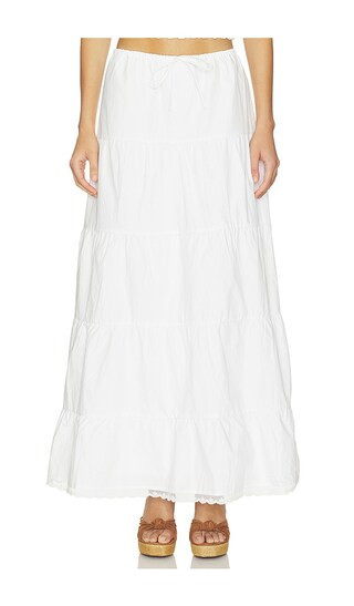 MORE TO COME Carmen Maxi Skirt in White. Size M. Also in L, S, XS, XXS. | Revolve Clothing (Global)