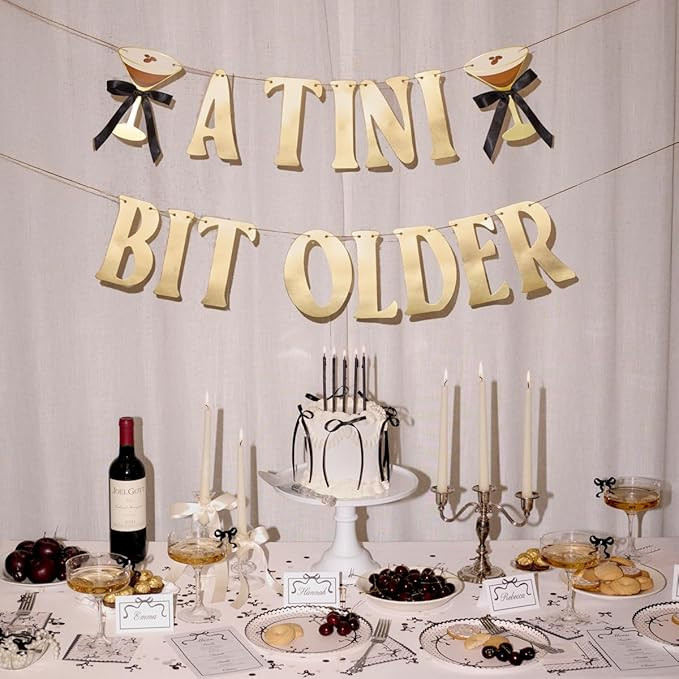 xo, Fetti A Tini Bit Older Banner, Gold Foil - 4 Ft. | Birthday Decorations, Espresso Martini Dec... | Amazon (US)