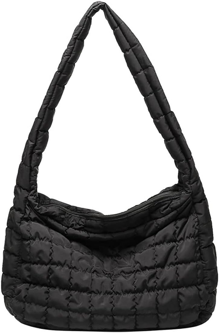 Women Puffer Tote Bags Lightweight Quilted Padding Shoulder Bag Lightweight Nylon Cotton Padded L... | Amazon (US)
