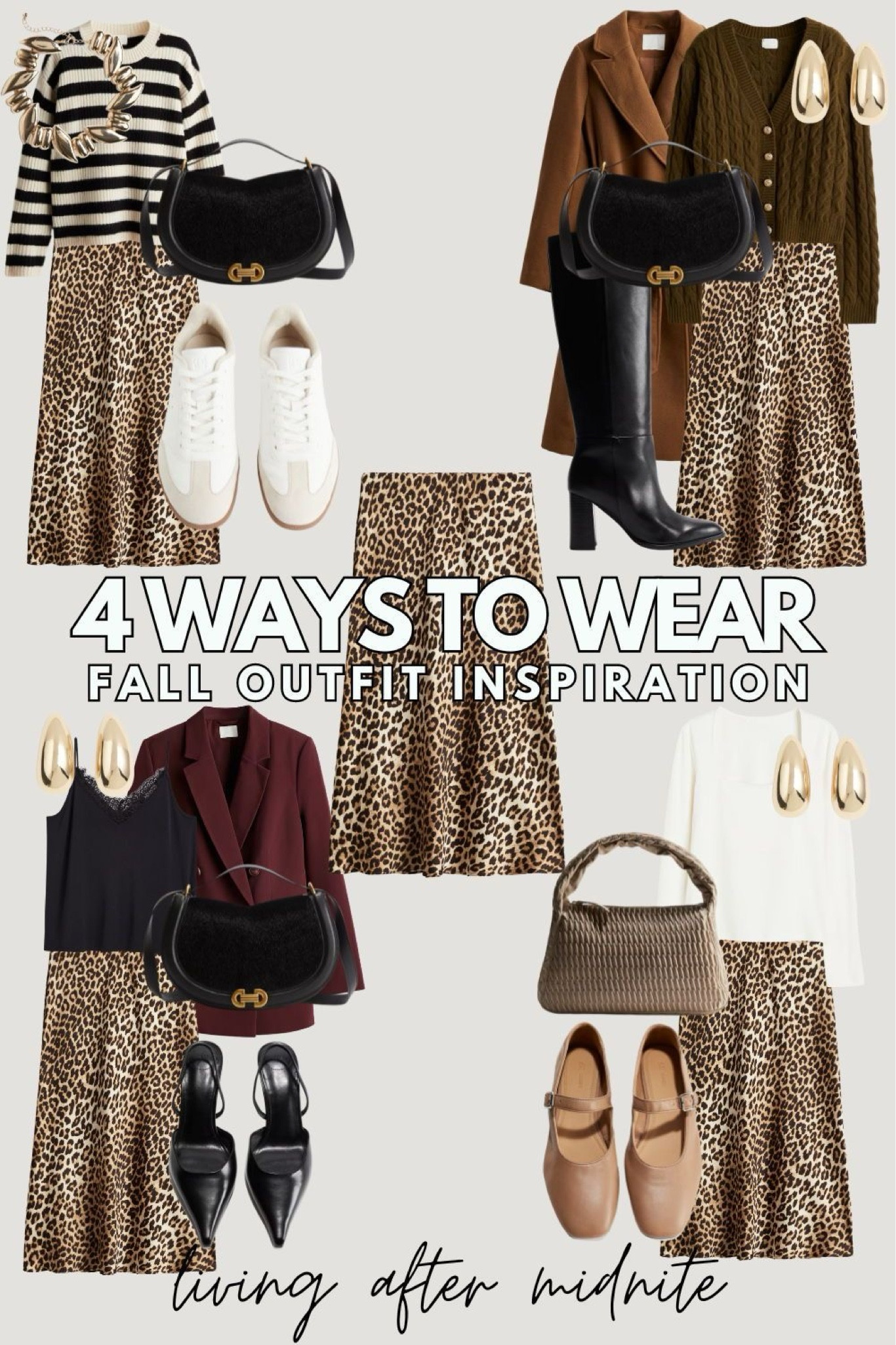 4 ways to wear leopard slip skirt 

#LTKStyleTip #LTKMidsize #LTKSeasonal