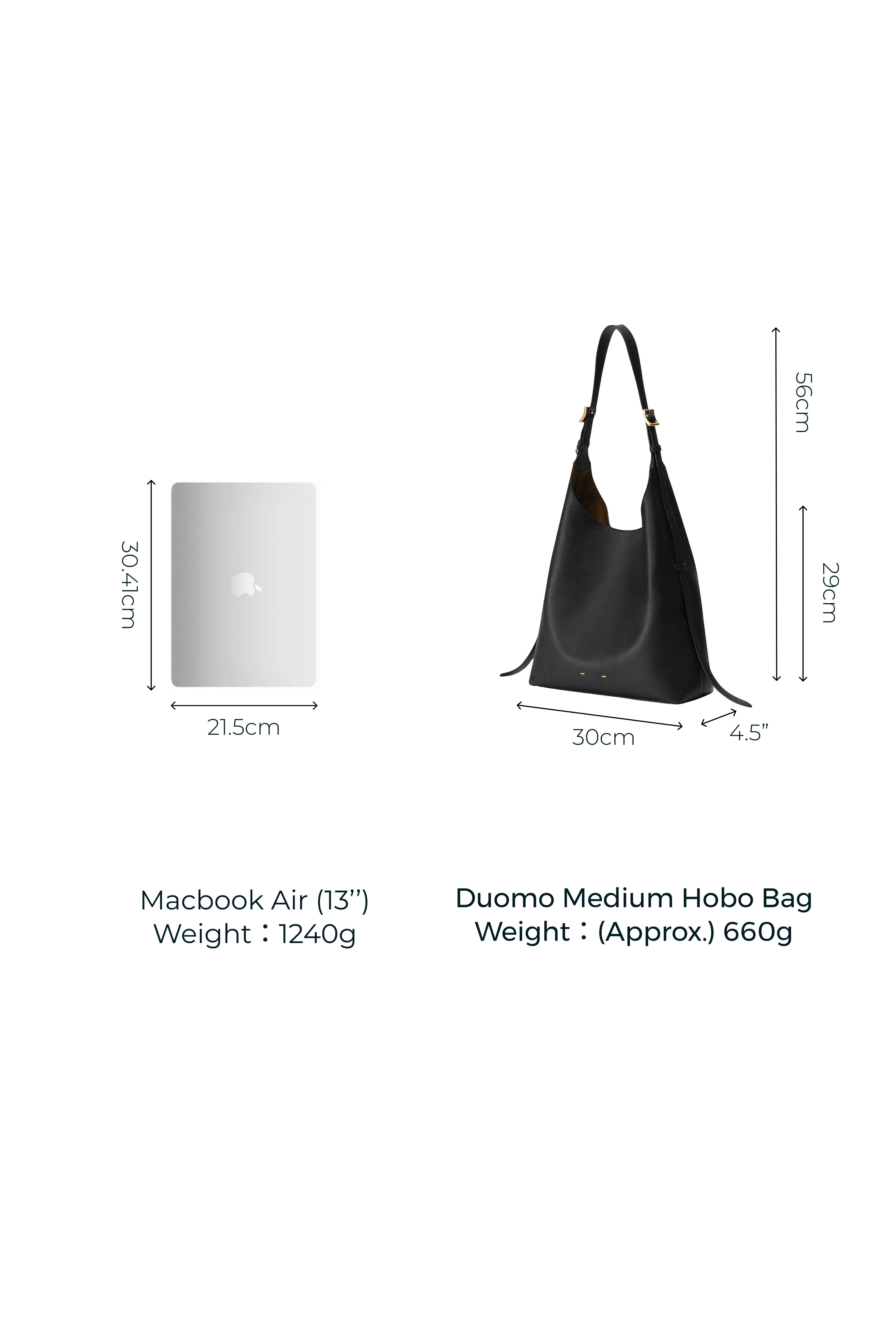 Duomo Hobo Bag Medium in Full Grain Leather | Fabrique