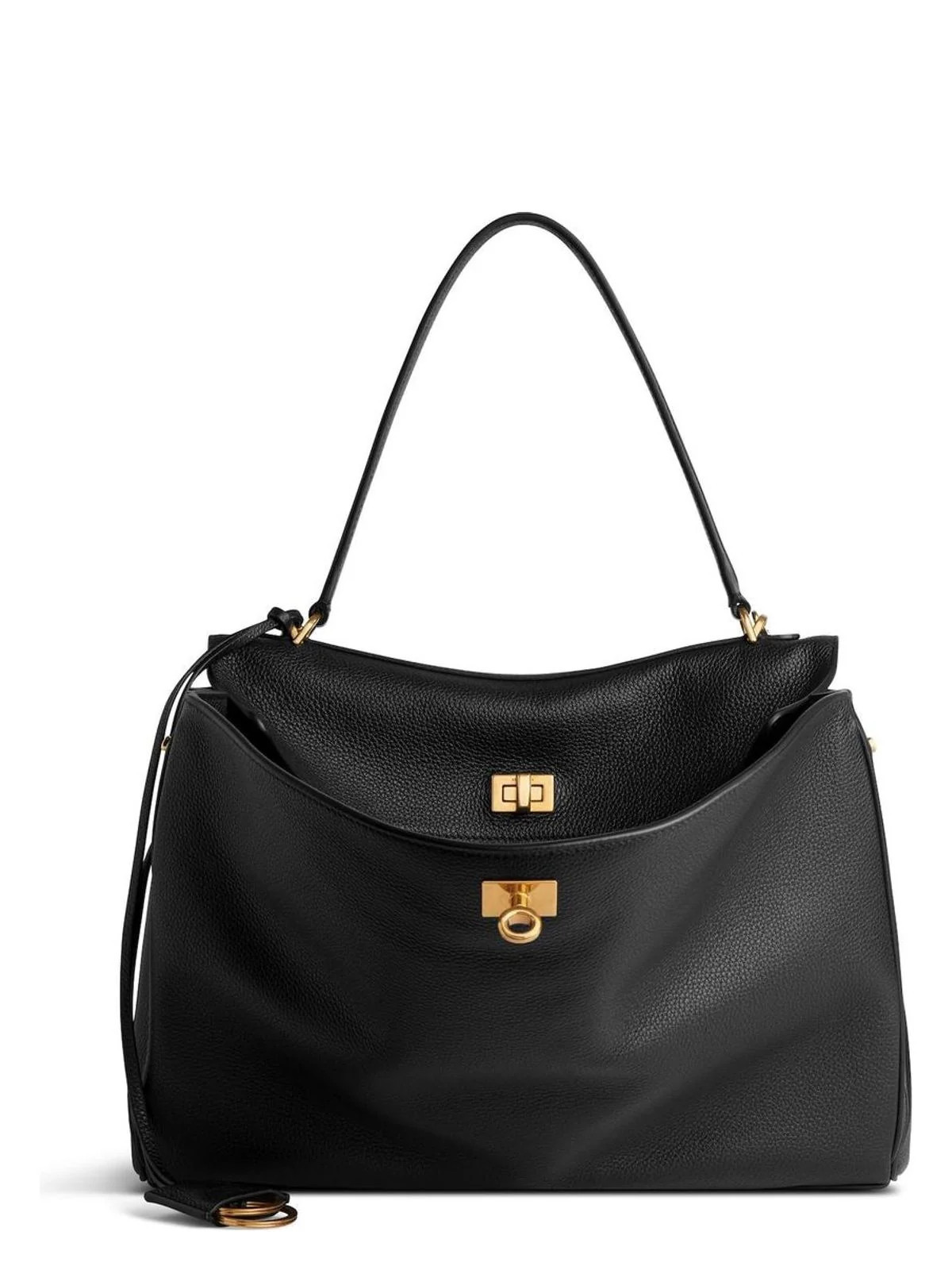 Balenciaga Women's Leather Rodeo Handbag in Black | 7897722ABV5 Color 1000 | LOZURI