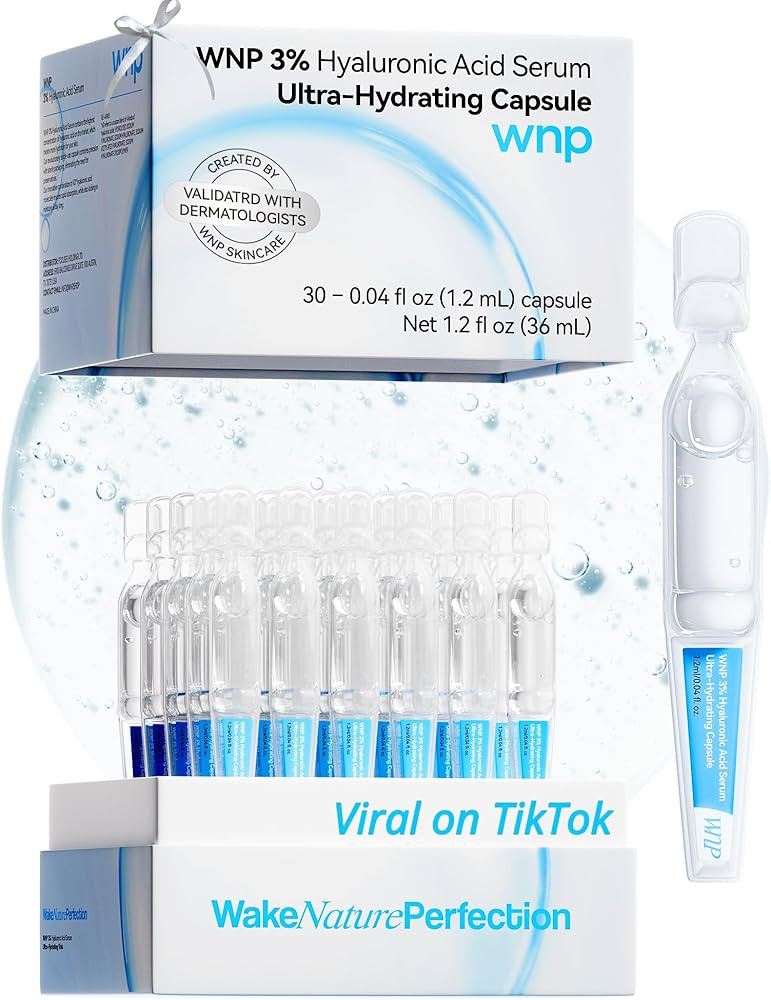 WNP Hyaluronic Acid Serum 3% for Face with 4D Multi-Layer Hydration | Ultra Hydrating Anti-Aging ... | Amazon (US)