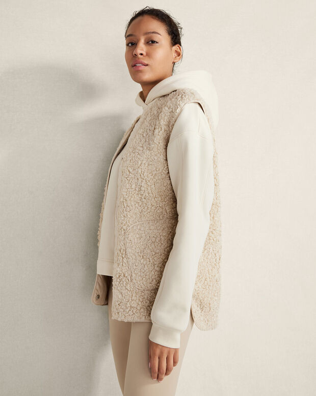 Sherpa Button-Front Vest | Talbots