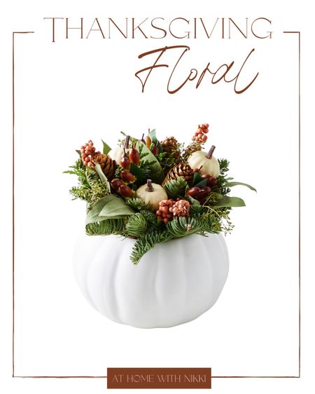 Pumpkins aren’t just for Halloween. Thanksgiving Florals are some of my favorites! This white pumpkin is PERFECTION. 

#LTKstyletip #LTKHoliday #LTKhome