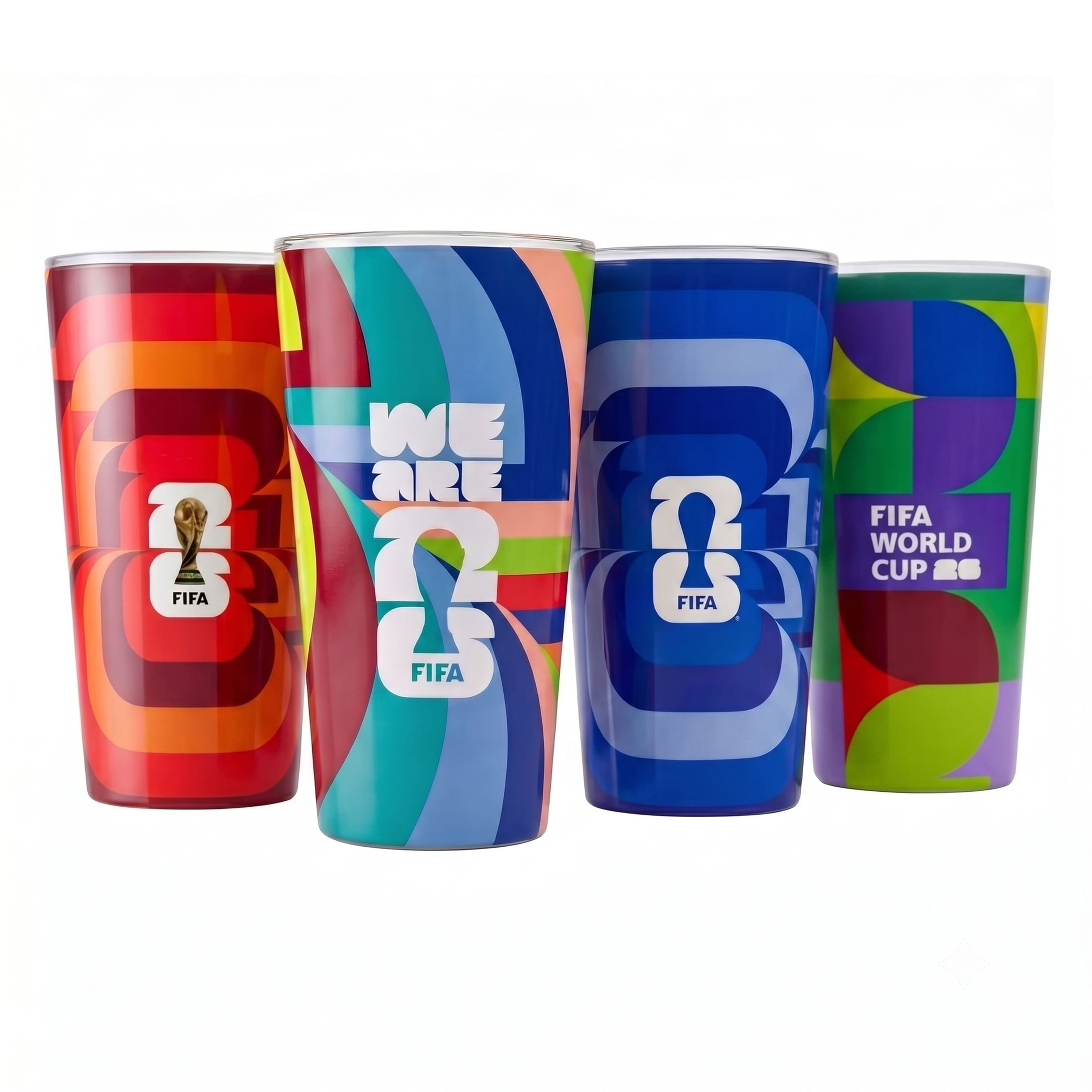 Jay Import - FIFA Set of 4 Highball / Pint Glasses - 16 oz Assorted Soccer Patterns - Official Collectible Set - Multi | Best Buy U.S.