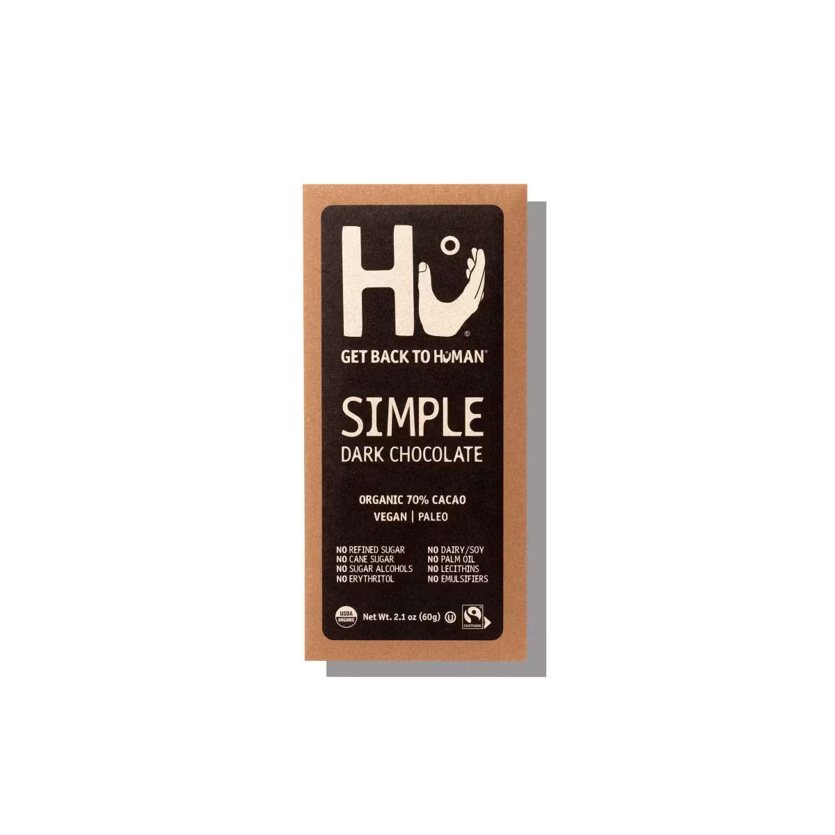 Hu Simple Dark Chocolate 70% Cacao Candy - 2.1oz | Target