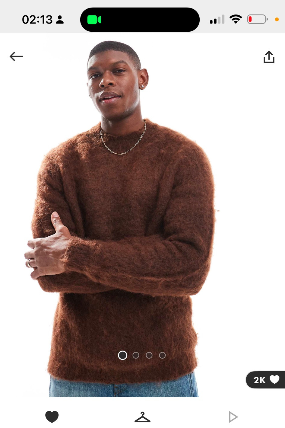 ASOS DESIGN knitted fluffy jumper in brown

#LTKgrwm #LTKmens #LTKuk