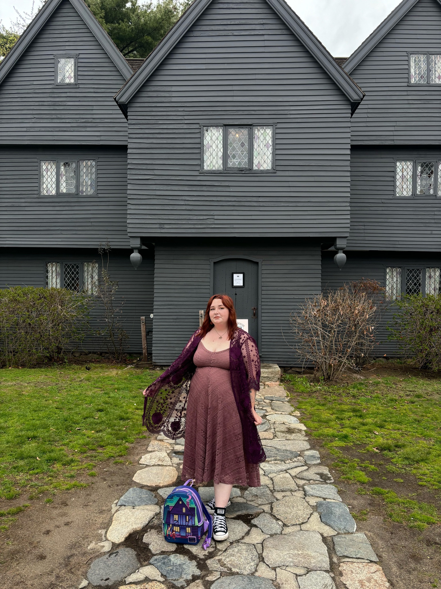 A Sarah Sanderson inspired look in front of the Witch House 💜
This kimono is so witchy and beautiful, and this dress is the softest. It’s truly an amazing comfortable outfit for spring time. And you feel magical the entire time you wear it! 

#LTKitbag #LTKmidsize #LTKtravel