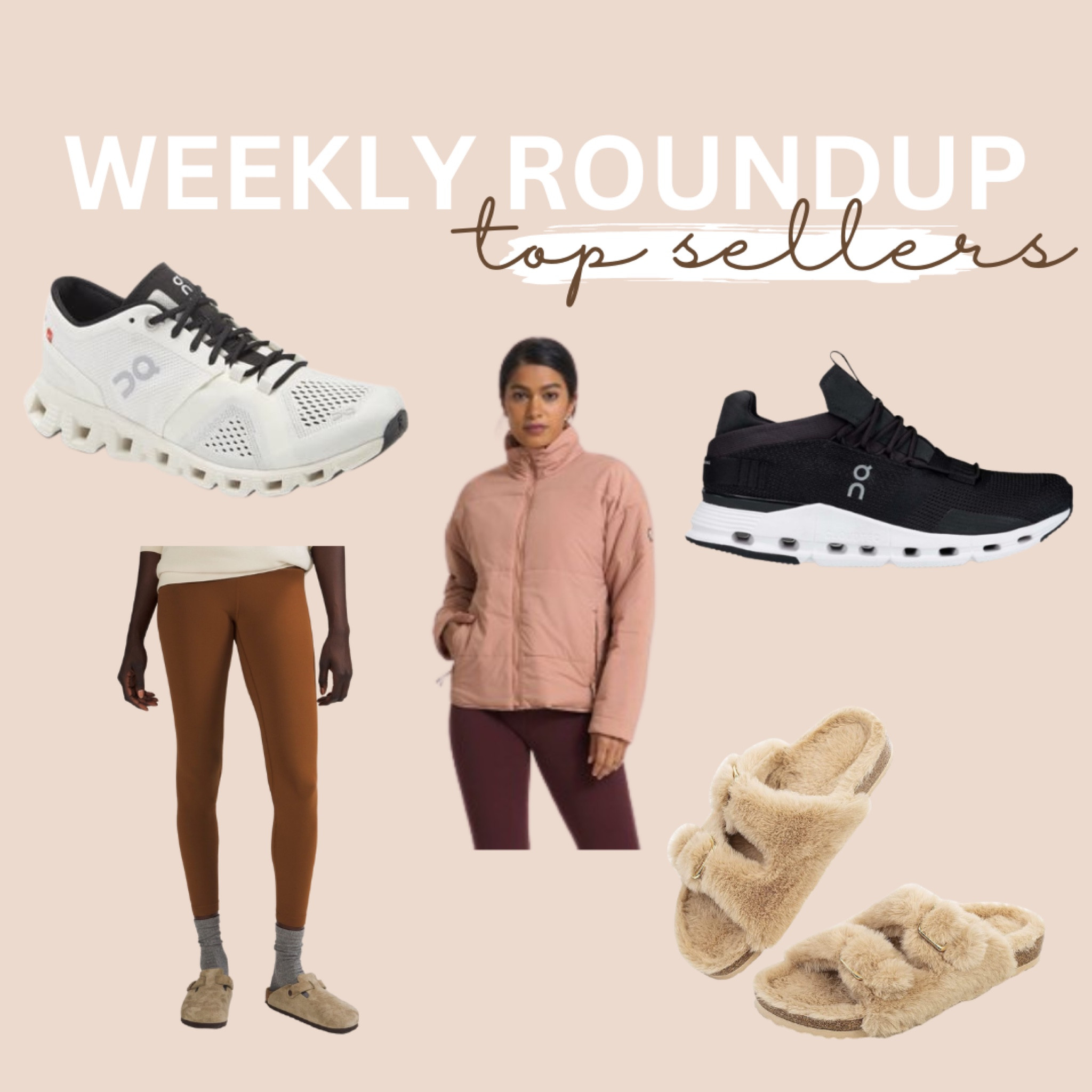 Weekly roundup: on running shoes, lululemon align brown leggings, vuori jacket, furry sandals - Birkenstock dupes 



#LTKshoecrush #LTKfit
