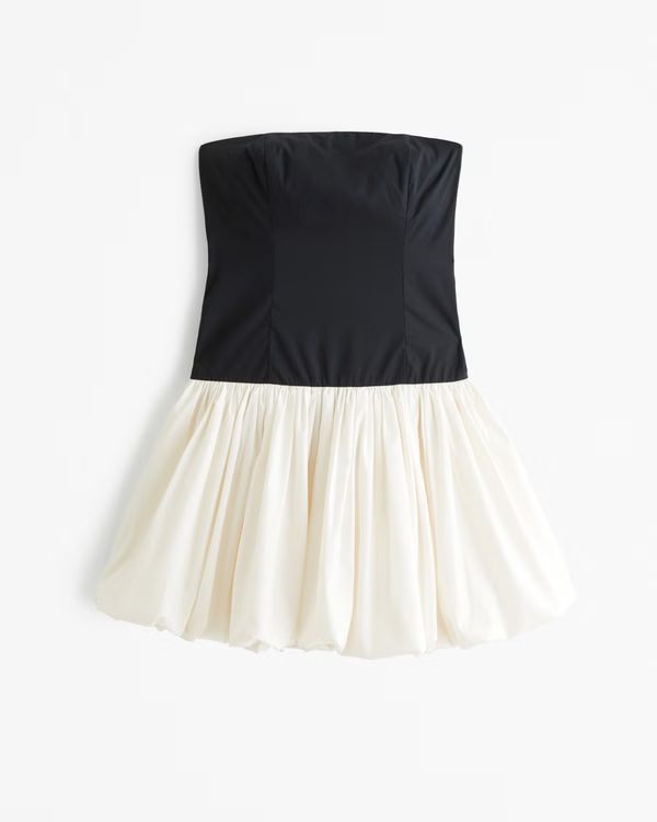 Bubble Hem Mini Dress | Abercrombie & Fitch (US)