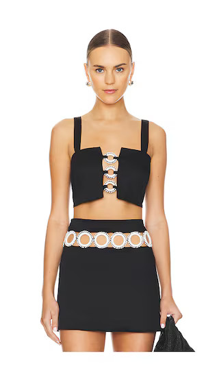 Square Neck Crop Top in Black | Revolve Clothing (Global)