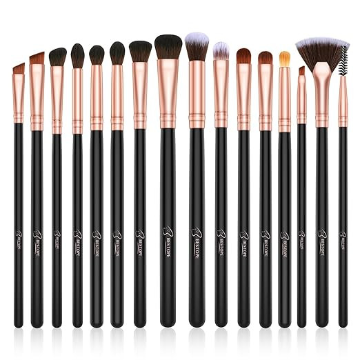 BESTOPE Eye Makeup Brushes, 16 Pcs Professional Eye Brush Set Eyeshadow, Eyebrow, Blending, Fan, ... | Amazon (US)