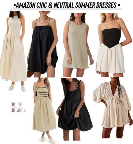 Neutral Amazon summer dresses, travel outfit, vacation outfit, mini dress, maxi dress, chic and affordable fashion. Little black dress, resort wear. Outfit inspo , what you wear, graduation dress, white dress 

#LTKStyleTip #LTKFindsUnder100 #LTKFindsUnder50
