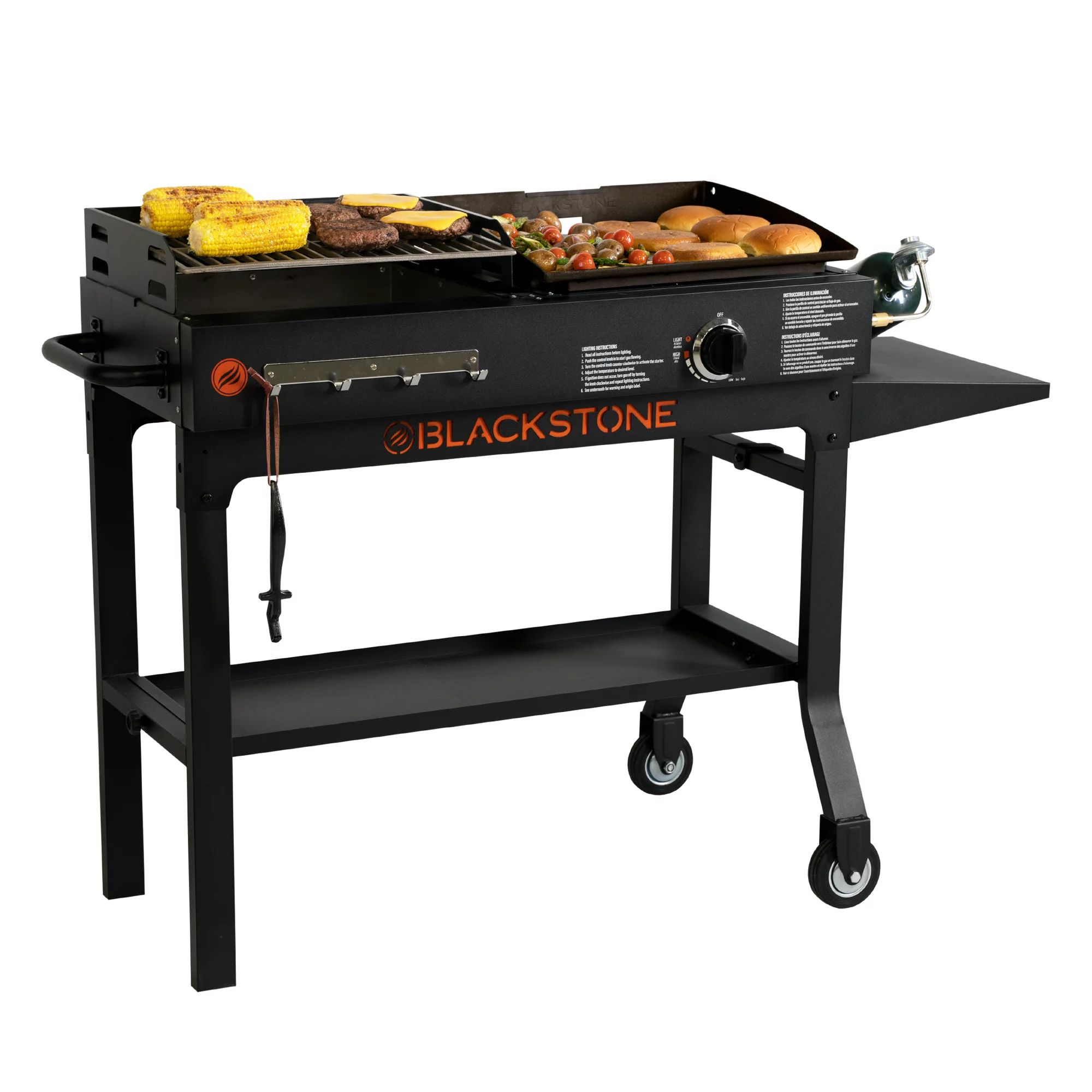 Blackstone Duo 17" Propane Griddle and Charcoal Grill Combo | Walmart (US)