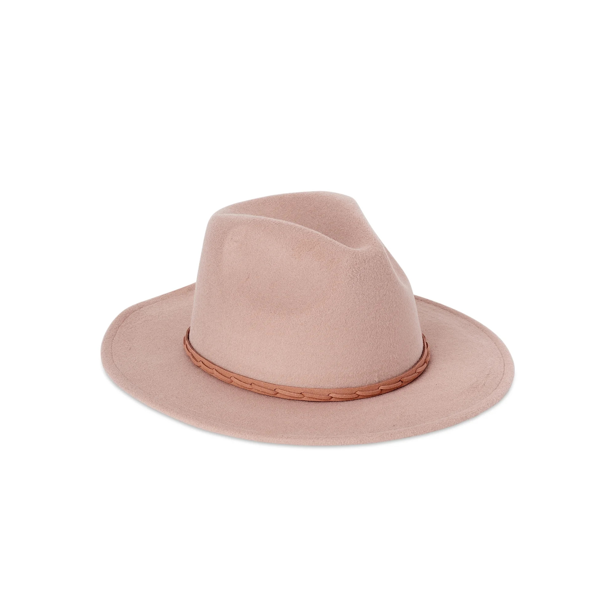 Time and Tru Ladies Braided Trim Fedora | Walmart (US)