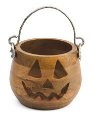 9.5in Wooden Jack O Lantern Candy Bowl | Halloween | Marshalls | Marshalls
