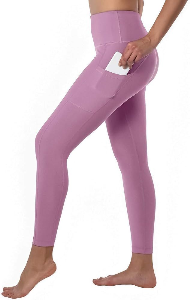 Squat Proof High Rise Ankle Length Leggings with Back Zipper and Side Pockets | Amazon (US)