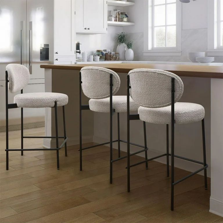 Better Homes & Gardens Boucle Counter Stool, Cream | Walmart (US)