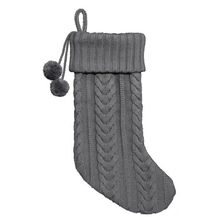 Cable Knit Christmas Stocking Gray - Wondershop™ | Target