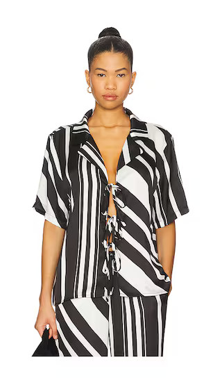 Agnes Shirt in Black & White | Revolve Clothing (Global)