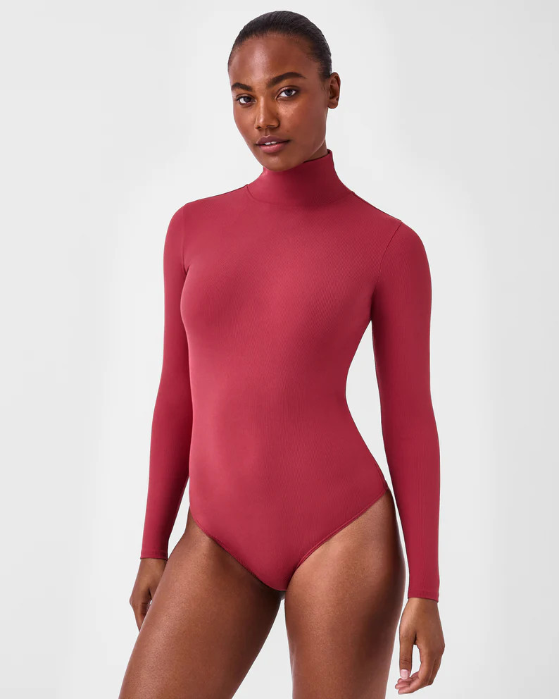 Suit Yourself Ribbed Long Sleeve Turtleneck Bodysuit | Spanx