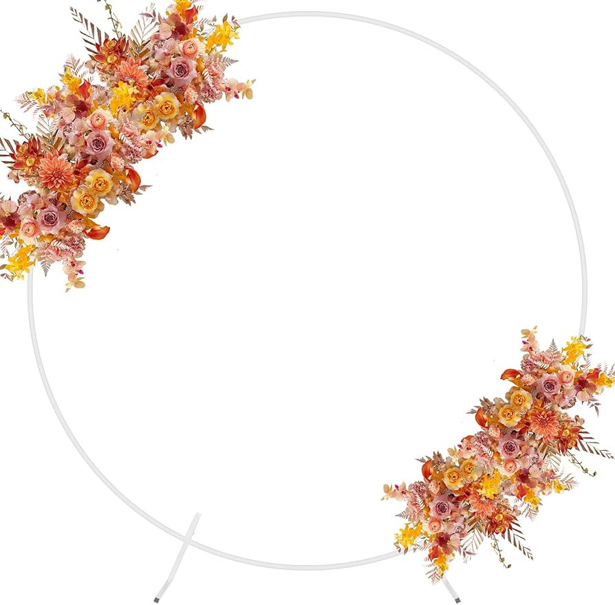 Asee'm 7.2FT Round Backdrop Stand White Circle Arch Frame Metal for Wedding Party Birthday Bridal... | Amazon (US)