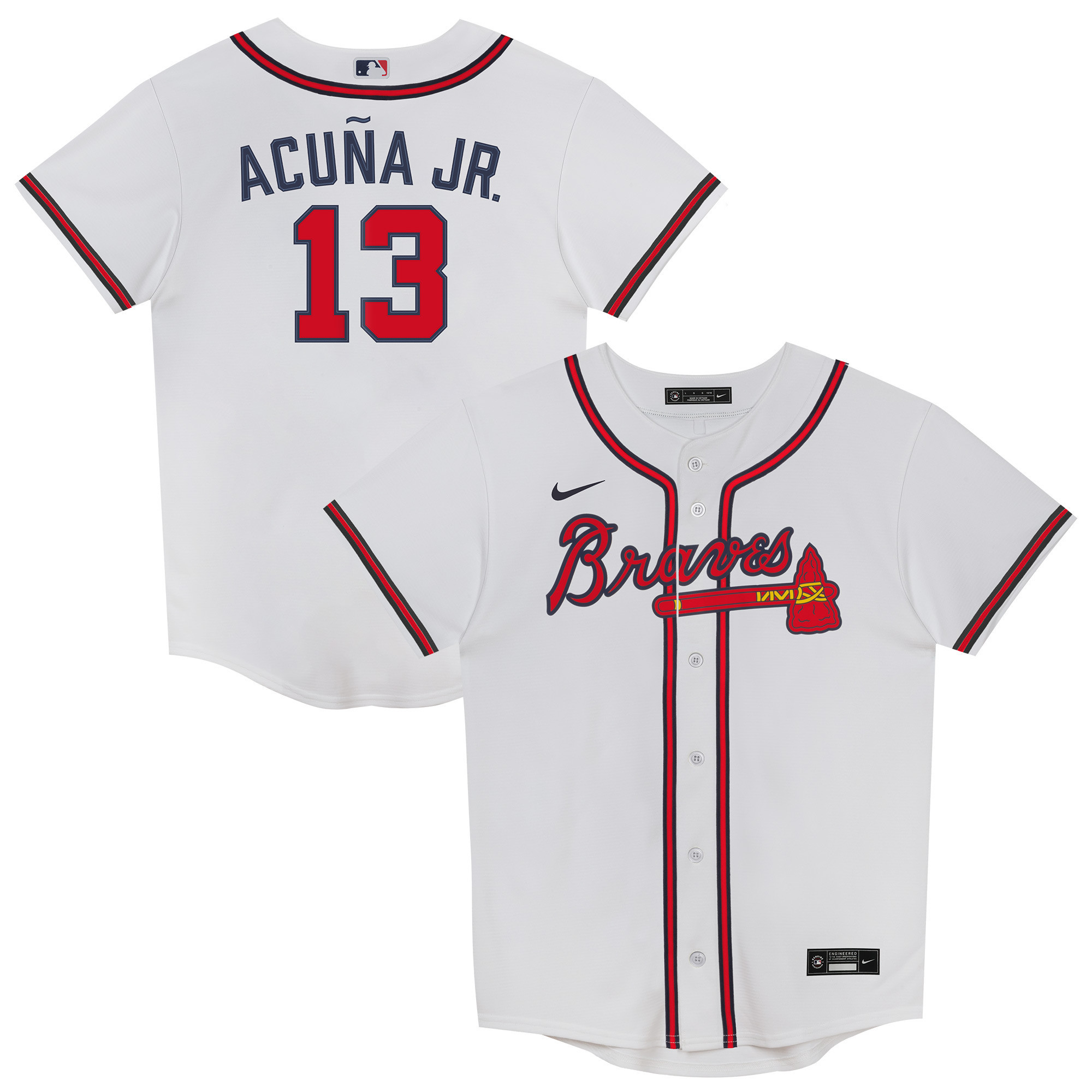 Juvenile Ronald Acuña Jr. White Atlanta Braves Replica 2.0 Player Jersey | Fanatics