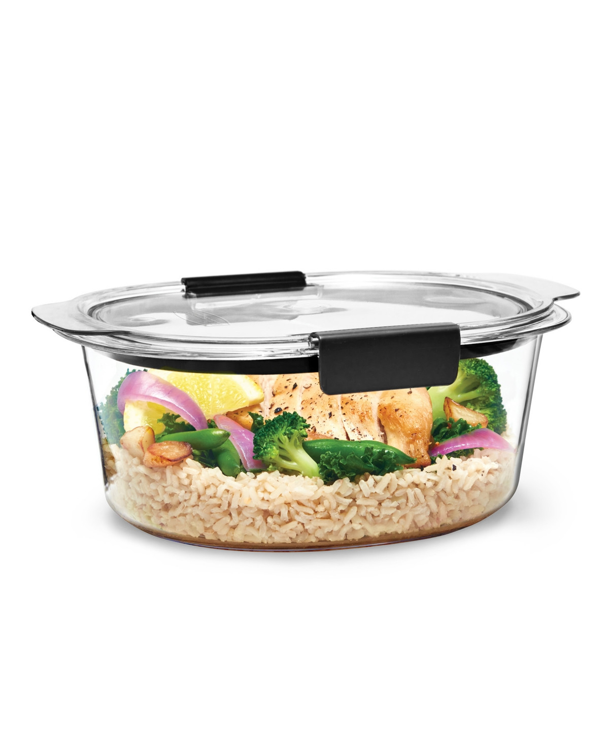 Rubbermaid Brilliance 6.97-Cup Round Leak Proof Food Storage Container - Clear | Macy's