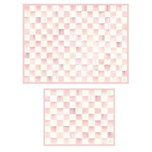 MACKENZIE-CHILDS Set of 2 Tempered Glass Cutting Boards, Countertop Cutting Boards, Pink-and-White Rosy Check | Amazon (US)