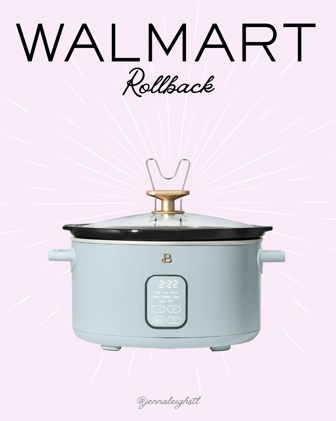 Walmart rollback on the Beautiful 6 Qt programmable slow cooker. It comes in lots of color options to match any kitchen style. 

 #LTKHome #LTKSaleAlert #LTKFindsUnder50