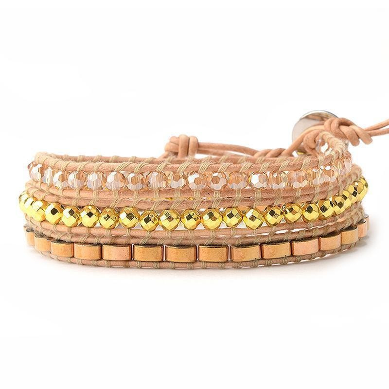 Gold and Bronze Crystals on Natural | Victoria Emerson