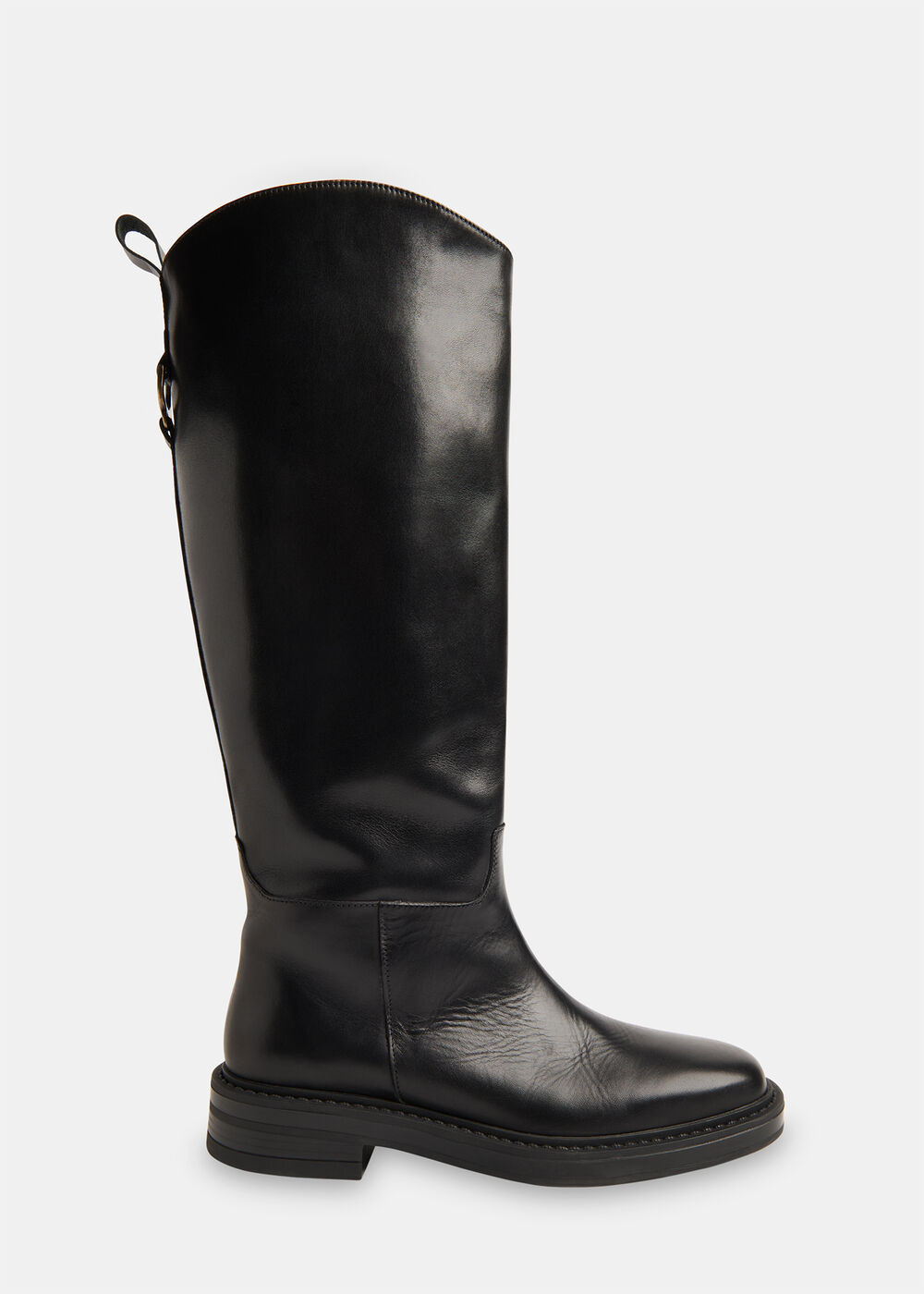 Black Knee High Riding Boot | WHISTLES | Whistles UK | | Whistles