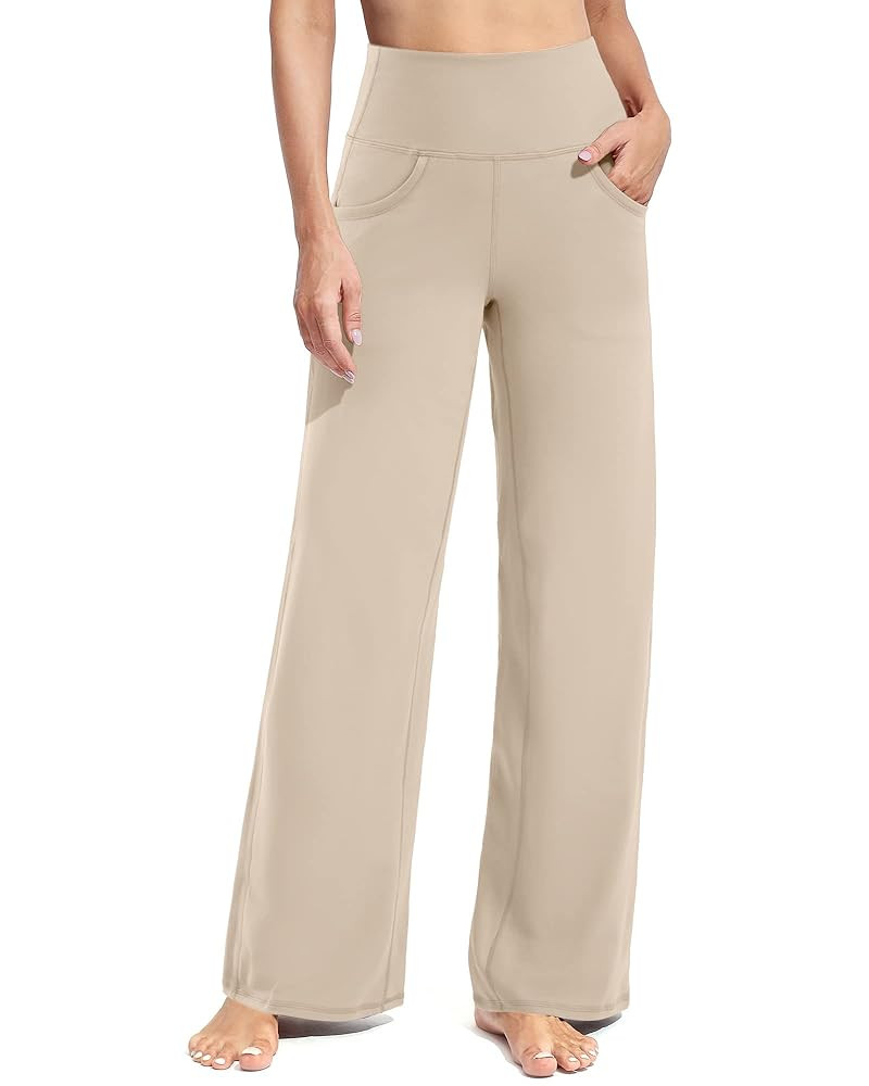 Promover Wide Leg Pants Woman Yoga Pants with Pockets Stretch Loose Casual Lounge Sweatpants Peti... | Amazon (US)