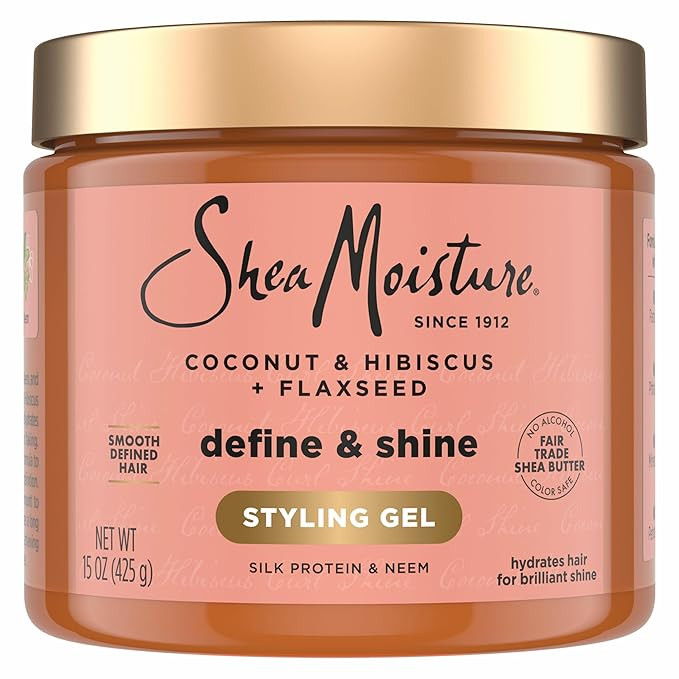 SheaMoisture Define & Shine Styling Gel + Flaxseed Coconut&Hibiscus Hydrates,Holds Your Style All... | Amazon (US)