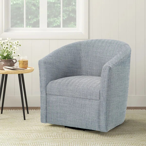 Zaria Upholstered Swivel Barrel Chair | Wayfair North America