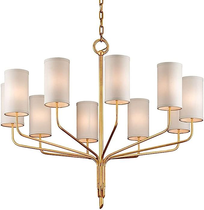 Troy Lighting F6169 Juniper - Ten Light Chandelier, Gold Leaf Finish with Off White Glass | Amazon (US)